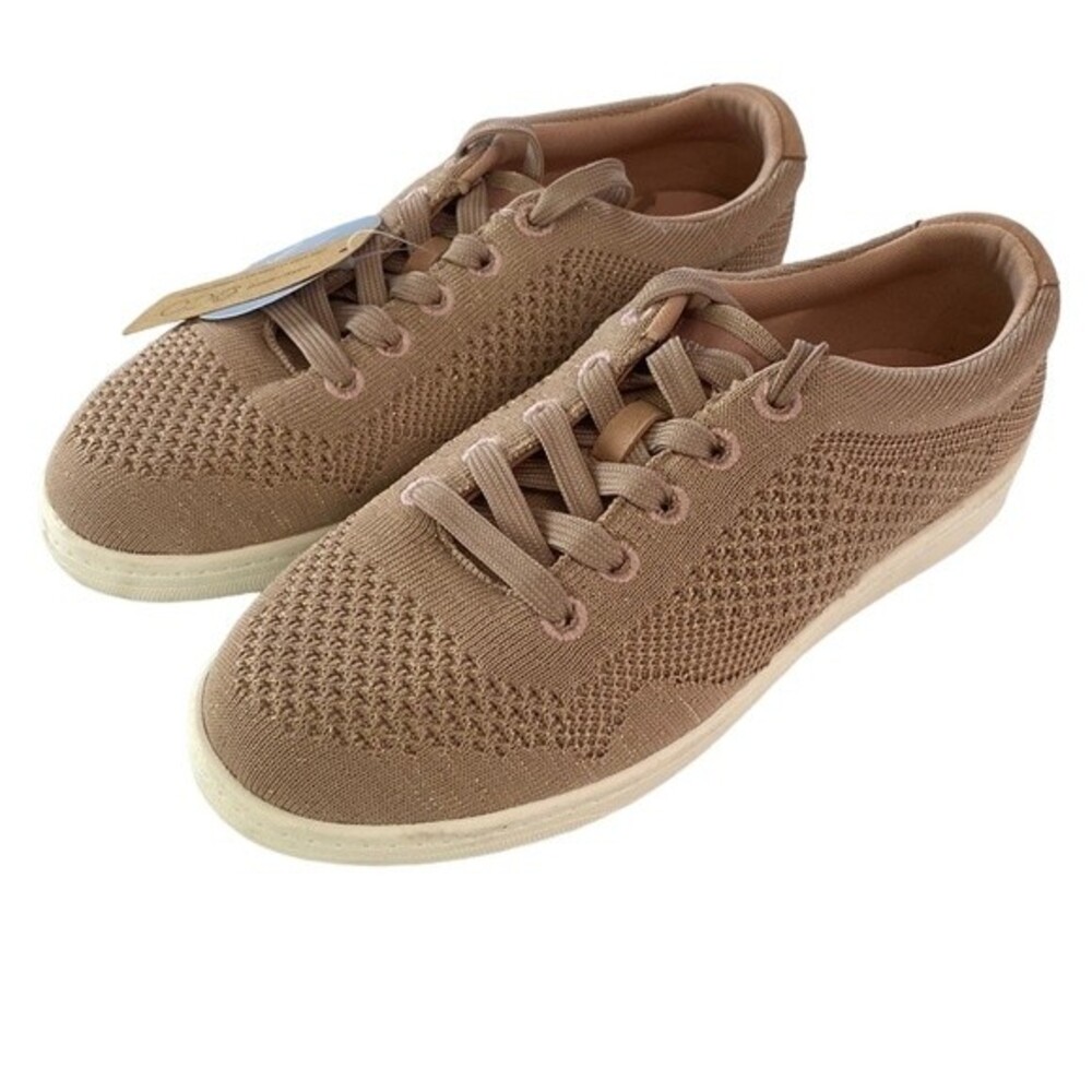 Easy Spirit Maite Washable Eco Lace Up Knit Sneaker Blush Pink Orthotic Insole